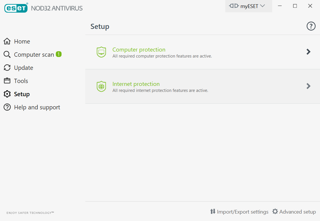 ESET NOD32 Setup